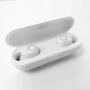 Portable Mini TWS Earphone Wireless bluetooth 5.0 Earbuds Stereo Bass Sports Headphone with Mic WHITE COLOR