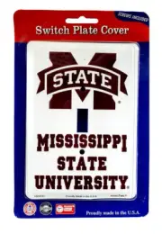 Officially Licensed Mississippi State Bulldogs Single Switch Plate Cover Light