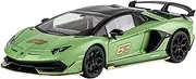 Scale Finished Model Car 1/18 for Lamborghini Aventador SVJ 63 Scale Supercars Finished Model Car Die-cast Vehicles with Sound Light Miniature Replica Car(Green)