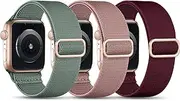 [Witzon] Stretchy Nylon Bands Compatible with Apple Watch Band 38mm 40mm 41mm 42mm for Women Men, Adjustable Breathable Elastic Sport Strap Solo Loop for iWatch Apple Watch SE Series 10 9 8 7 6 5 4 3 2