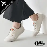 在飛比找Yahoo奇摩購物中心優惠-韓國Ollie 韓國空運 嚴選質感皮革 無鞋帶設計 4CM厚