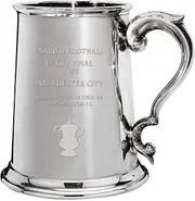I LUV LTD 1 Pint Tankard for Manchester City FA Cup Total Wins Collectors Pewter Beer Mug