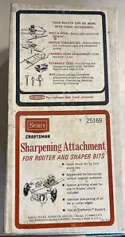 sears sharpening attachment for router and bits 25169 vintage-unopened box