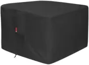 Gas Fire Pit Cover Square-Premium Patio Outdoor Cover Heavy Duty Fabric with PVC