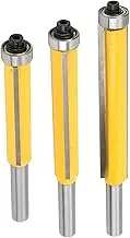 3PCS 8mm Shank Woodworking Milling Cutter, Top & Bottom Bearing Flush Trim Router Bits Set, Template Guide Woodworking Milling Cutter Tool, for Flush Trim Router Bits Woodworking