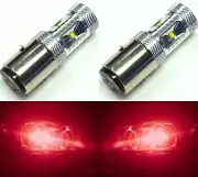 LED 30W BA20d Red Two Bulbs Head Light Off Road Replacement Lamp JDM Style