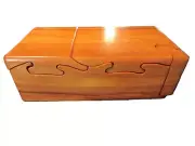 Handmade 6 Piece Wooden Signed Keepsake Puzzle Box