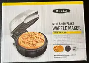 Bella mini snowflake waffle maker, brand new, never opened