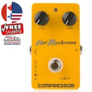 Caline CP-10 Hot Mushroom Compressor RED Script True Bypass Guitar Effect Pedal