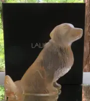 Lalique Crystal Gold Luster Golden Retriever (item # 10520300) France New in Box
