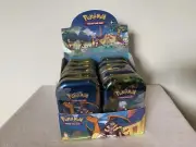 Pokemon TCG Crown Zenith Mini Tin - 10 Sealed Tins With Open Display Box