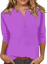 Womens Compression Shirts 3/4 Length Sleeve Solid Color T Shirt Shirt Top Dress Tops for Women Short Sleeve