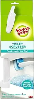Scotch-Brite Disposable Toilet Scrubber Starter Kit – Includes 1-Handle with Storage Caddy and 5 Disposable Refills