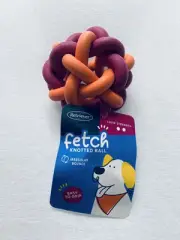 Knotted Fetch Ball - Retriever Toy, Easy Grip, Unpredictable Bounce, Red Dog Toy