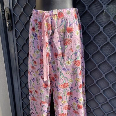 Millers English Meadow Pink Long pants Sleepwear S BNWT Floral Christmas Gift