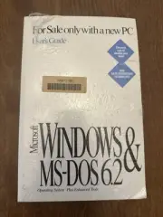 Vintage Microsoft Windows & MS-DOS 6.2 Concise User’s Guide w/ COA New Sealed