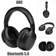 Wireless Bluetooth 5.0 Headset Dual Driver Headphone Active Noise Canceling ANC