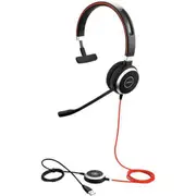 Jabra Corded Evolve 40 Ms Mono Headset, 3.5mm, Usb-A