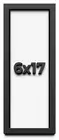 6x17 Shadow Box Frame Black | 1 inches Deep Real Wood Contemporary Shadowbox Dis