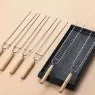 Grill Stainless Steel Forks Barbecue Skewer BBQ Skewer Cooking Tool BBQ Stick