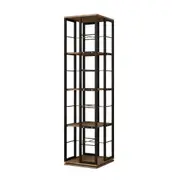 4 Tier Rotating Bookshelf Bookcase Vertical Corner Display Storage Unit Shelves Stand Swivel Heavy Duty Flower Plant Shelving Rack