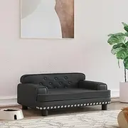 Pet Sofa, Dog Sofa Dog Bed Dog Couch Dog Bed Black 70x45x30 cm Faux Leather