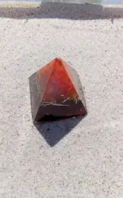 Orgonite Garnet Crystal Prymid