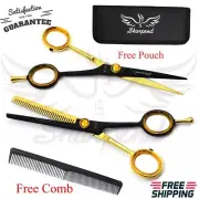 6" Professional Hair Cutting Japanese Scissors Thinning Barber Shears Kit Set