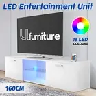 Modern TV Cabinet Entertainment Unit Stand LED Gloss Storage Drawers Wooden