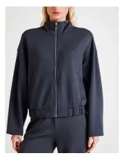 [Calvin Klein Jeans] Heavy Modal Zip-Through Jacket in Black