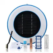 Solar Pool Ionizer Copper Silver Ion Swimming Pool Purifier(White) SZRH