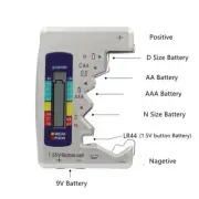 Universal LCD Digital Battery Tester Checker C D N AA AAA 9V 1.5V Button Cell EZ