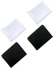 HOMSFOU 4pcs Self Adhesive Insect Screen Mesh Curtain White Black Easy Cut Durable No Drilling for Windows Keeps Bugs Out Home DIY