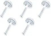 [Hithop] 5-Pack Clear Bioflex Flat Top Nose Ring Bone Retainers (20 Gauge (0.8mm))