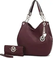 [MKF Collection] Hobo Bag for Women & Wristlet Wallet, Vegan Leather Shoulder Bag Handbag Purse by Mia K.
