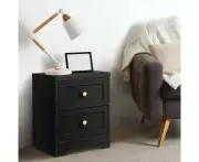 Antigua Slimline Bedside Table with Two Drawers | Hampton Style Bedside Table and Storage Drawers | 2 Colours - Two Bedsides