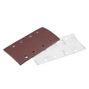 100-Grit 8-Holes Hook and Loop Sanding Sheet 7.3" x 3.6" Wet Dry Sandpaper, 5pcs