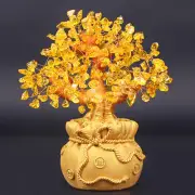 Natural Crystal Bonsai Money Tree Lucky Tree Feng Shui Money Tree Home Decor_JL