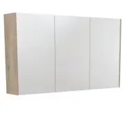 Fienza 1200 Mirror Cabinet with Scandi Oak Side Panels PSC1200S