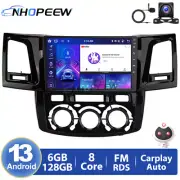 For Toyota Hilux 2005-2014 Head Unit Android 13 CarPlay Car Stereo Radio 6+128GB