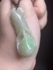 純天然翡翠A貨 老坑冰陽綠 玉蘭花 巧雕 帶國檢證書 Grade A Genuine Burma Jadeite Jade