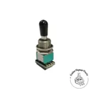 EMG Solderless USA Compact 3 Way Pickup Selector Toggle Switch - Black Tip