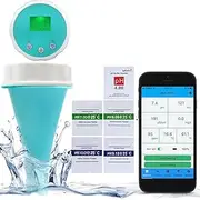 Smart Pool Water Quality Tester, 6 in 1 Bluetooth Pool Monitor, Pool Thermometer, PH CL EC TDS ORP Temperature for Swimming Pool, Aquarium, Laboratory