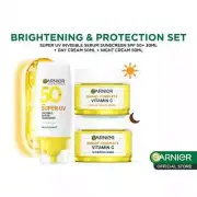 (BUNDLE) Garnier - Bright Complete Vitamin C Day + Night Cream + Sunscreen