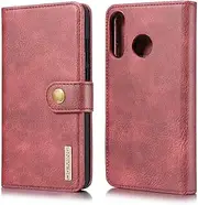 LYX Crazy Horse Texture Flip Detachable Magnetic Leather Case for P30 Lite, with Holder & Card Slots & Wallet (Black) Comfortable and Convenient (Color : Red)