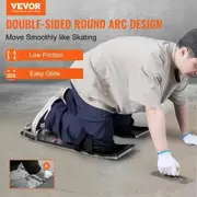 Concrete Knee Boards Stainless Steel 28'' x 8'' Concrete Sliders Knee Boards For Concrete Concrete Knee Pads Pair Moving Sliders with Board Straps