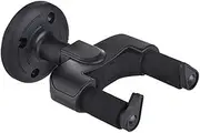 Abaodam 4Pcs Wall Mount Guitar Hangers Detachable Auto Locking Grip with Base Black Guitar Hook for Acoustic Electric Bass Mandolin Ukulele Easy Install