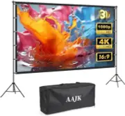 AAJK120-inch Portable Projector Screen with Stand – Elevate Your Outdoor Movi...
