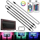 4 x 50CM TV LED Backlight USB 5050 RGB LED Strip Light Remote Kit 5V 30Leds/M