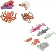 JOINPAYA 2 Sets Growth Life Cycle: Plastic Figurines Animal Life Cycle Frog Octopus Growth Model Octopus Learning Cognitive Kit
